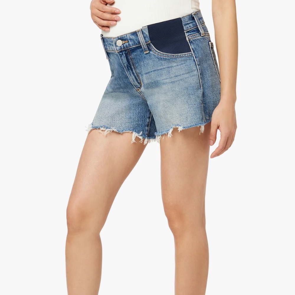 Joe's Jeans "The Ozzie" blue denim maternity cutoff shorts